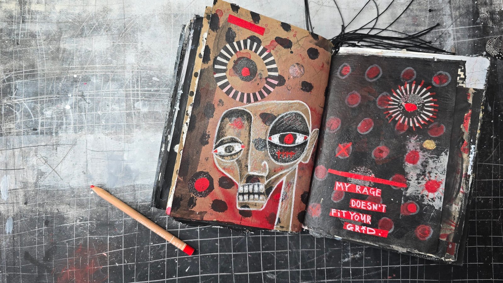 Raw and expressive art journaling